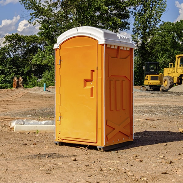 how often are the porta potties cleaned and serviced during a rental period in Robinson ND